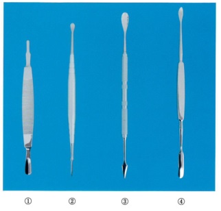 		器具の写真を別に示す。フラップ手術の際に骨膜を剥離する器具はどれか。2つ選べ。		